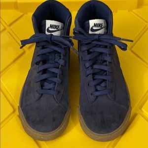 Boys Nike High Top Suede Shoes